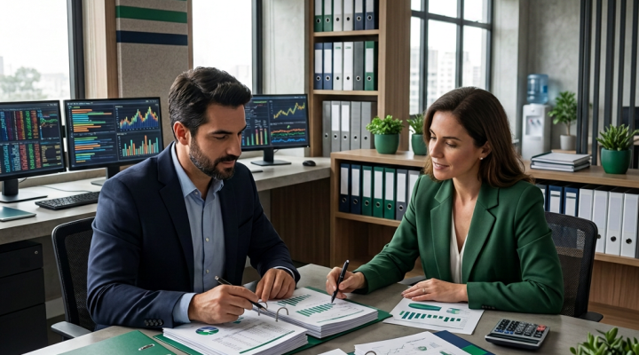 Reunião da equipe de negócios trabalhando com novos projetos de startup discussão e análise de dados gráficos e gráficos Calculadora de tablet digital computador portátil usando conceito de finanças e contabilidade de negócios